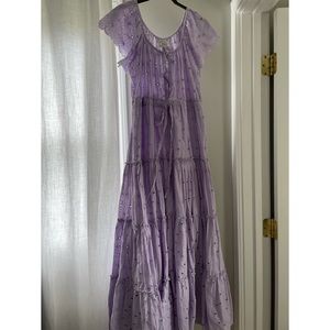 Innika Choo tie purple maxi dress